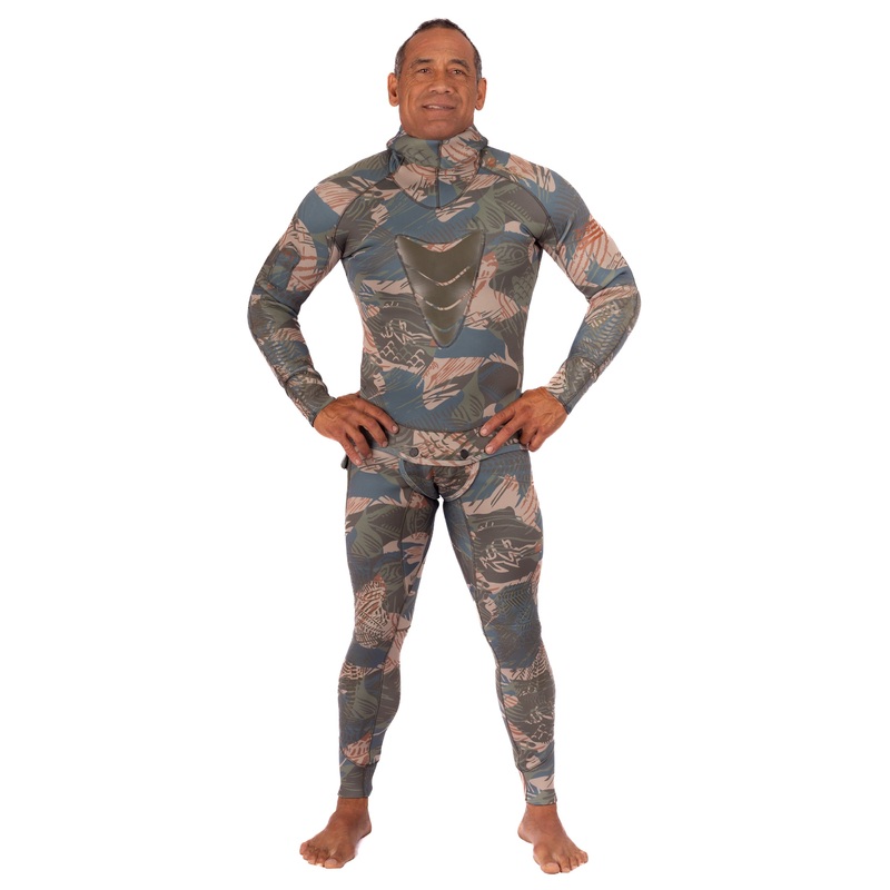Mens Hawaiian Brushstroke Spearfishing 3.5mm Wetsuit