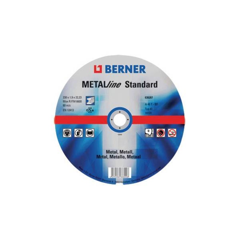 Berner MetalLine Standard Cutting Disc 125×1.0x22.23m