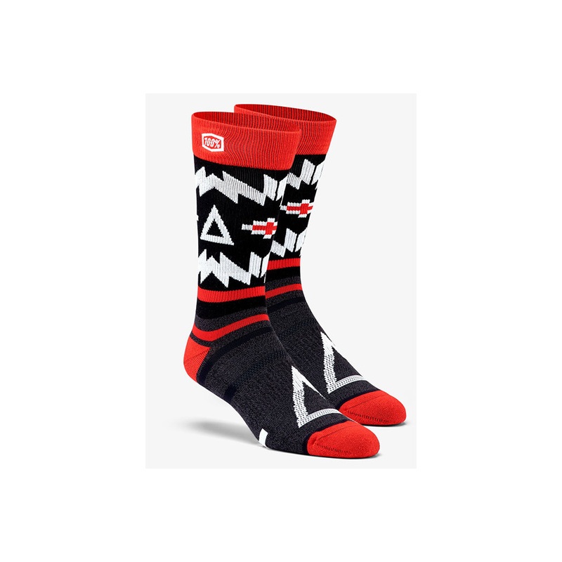 100% Athletic Socks-Jeronimo-Black/Red