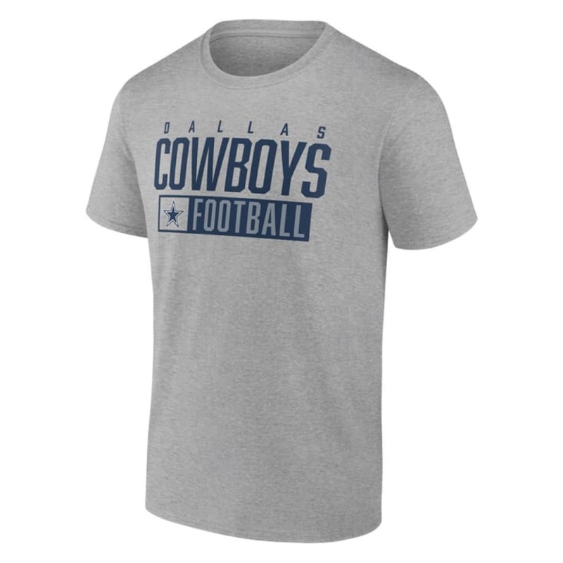 DALLAS COWBOYS GREY FUNDAMENTAL BOX POP SHORT SLEEVE T SHIRT