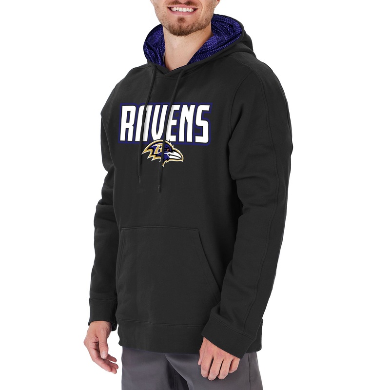 ZUBAZ MEN’S NFL BALTIMORE RAVENS VIPER PRINT HOODIE-XXL
