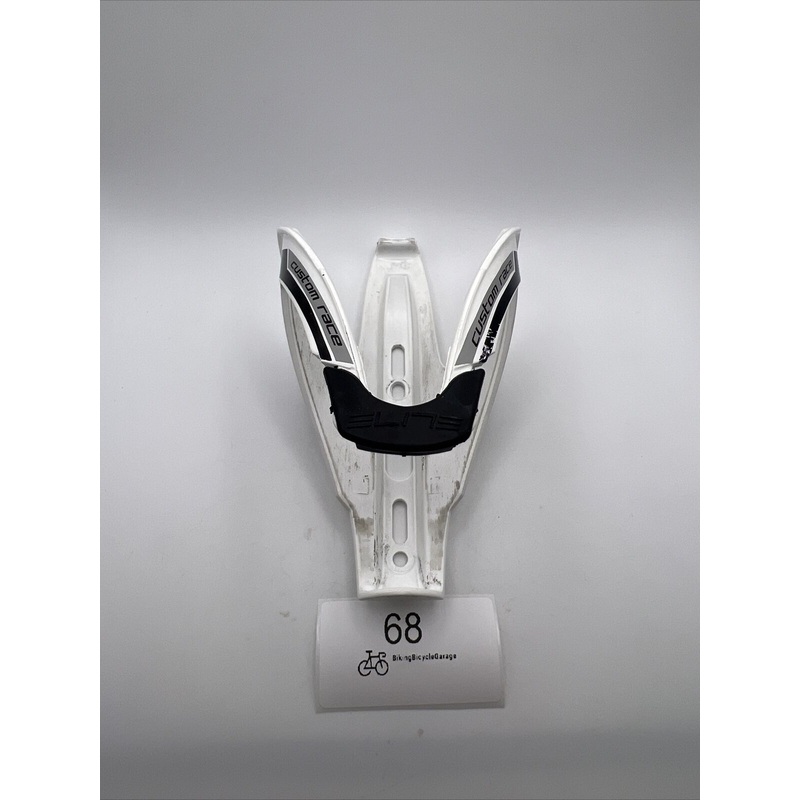 Elite Custom Race Bicycle Water Bottle Cage – White