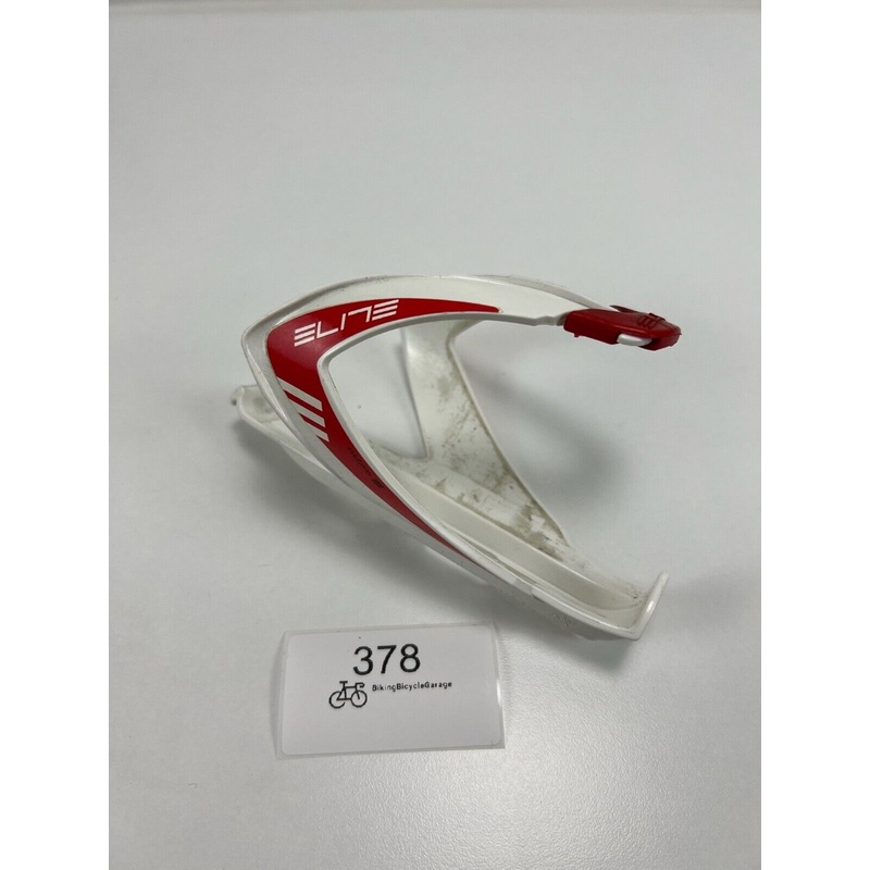Elite Custom Race Road Bike MTB Bicycle Water Bottle Cage – White / Red