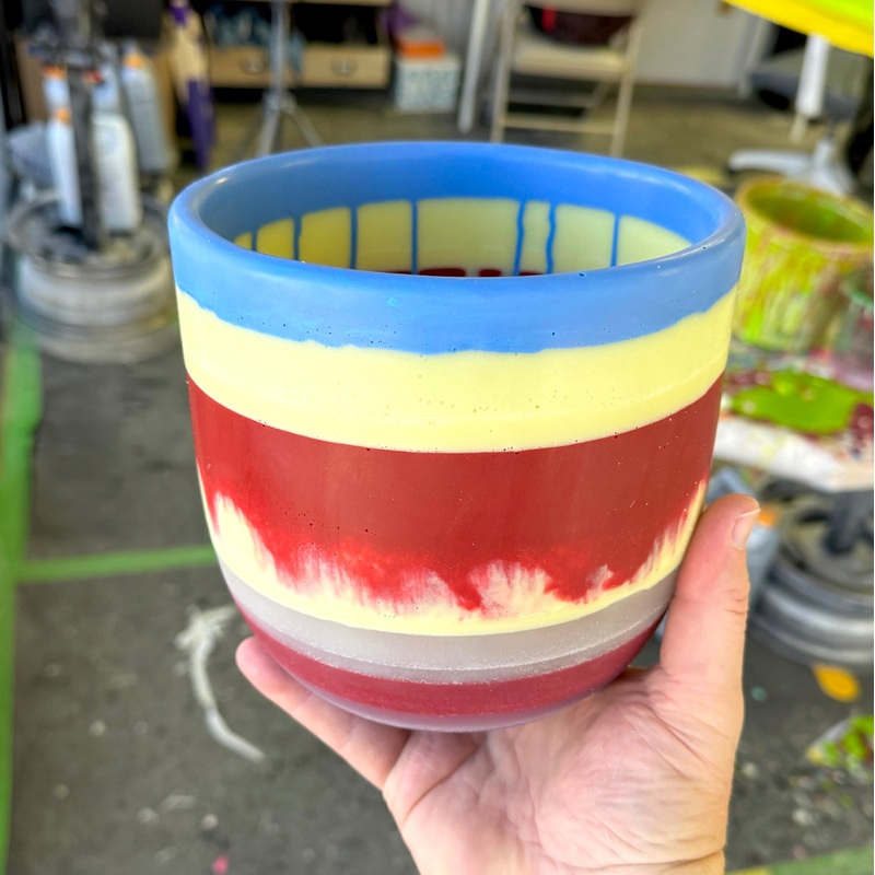 Upcycled Surf Resin Planter Large ‘Multi’