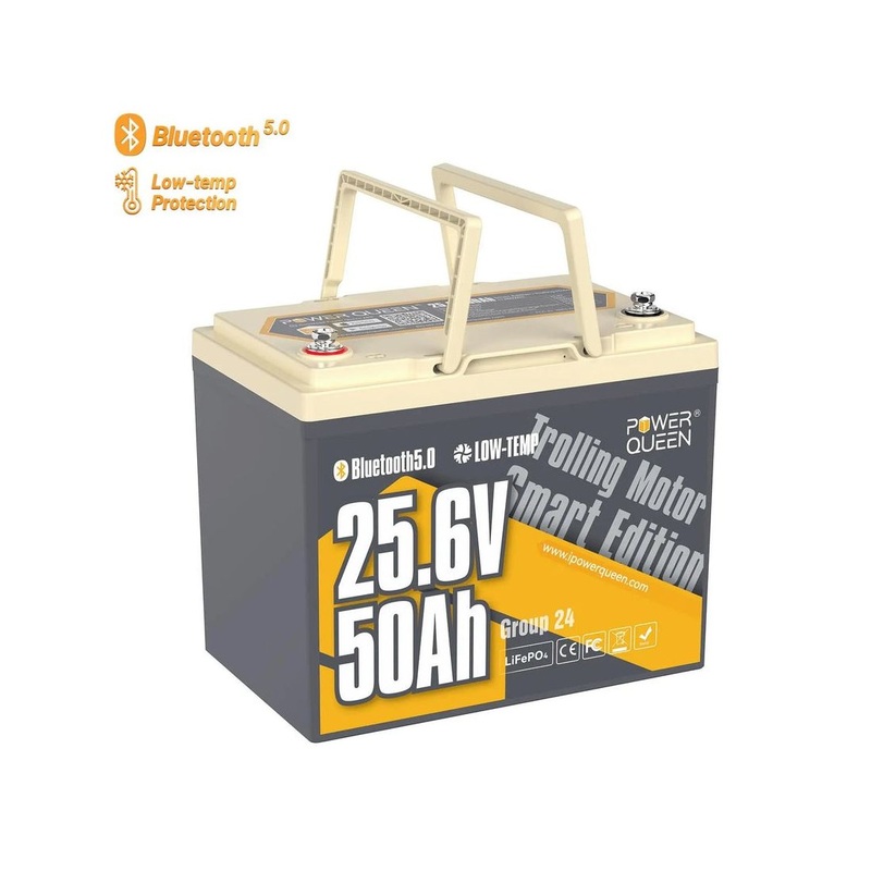 Power Queen 24V 50Ah Smart Deep Cycle Lithium Battery