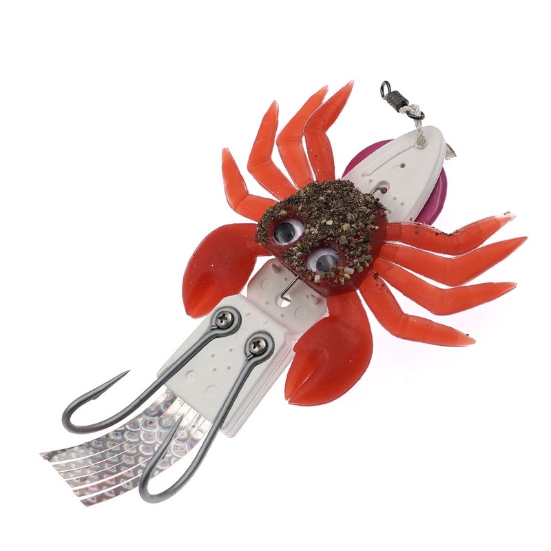 Fluorescent Technofish Large Octopus Jig with Sand Camouflage