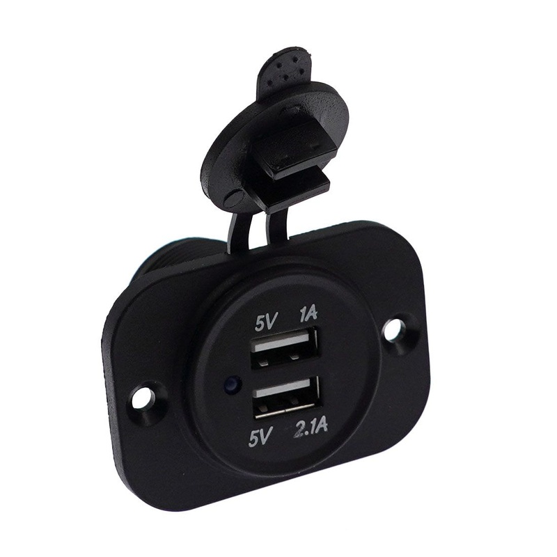 Double Port USB 1.0A / 2.1A Charger Socket