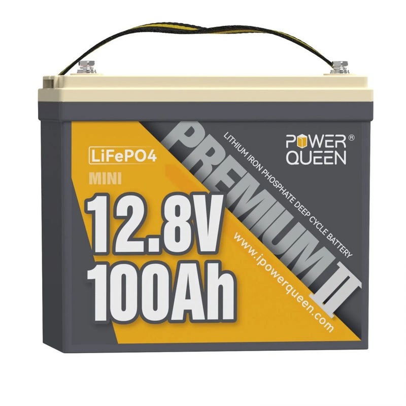 Power Queen LifePo4 12.8V 100Ah Premium Lithium Battery