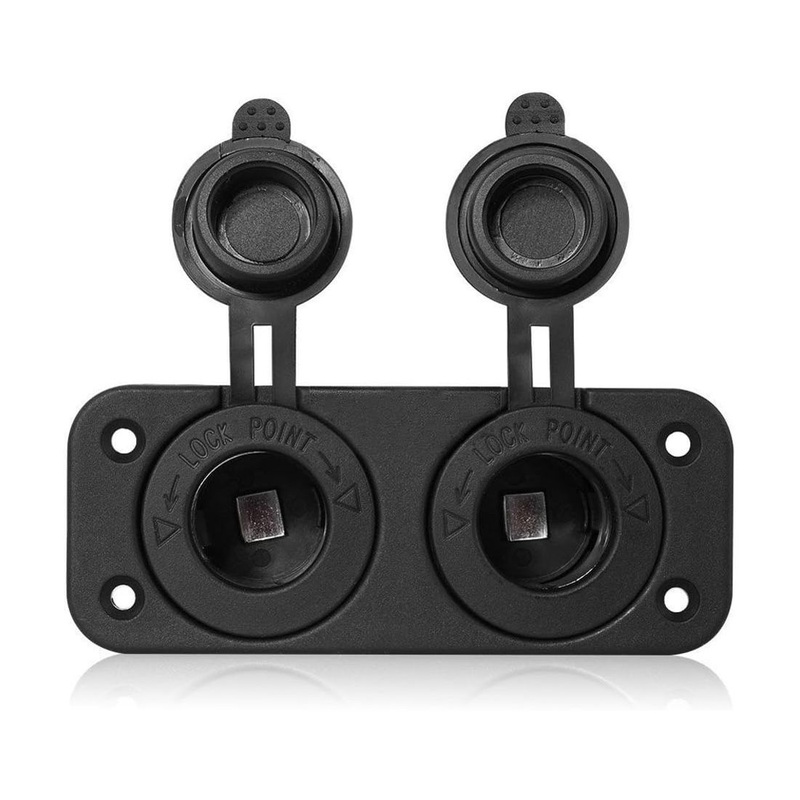 Double Lighter 12V Socket With Panel