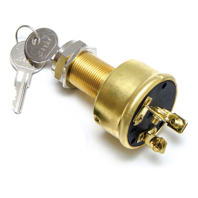 3 Position Brass Ignition Switch with Key