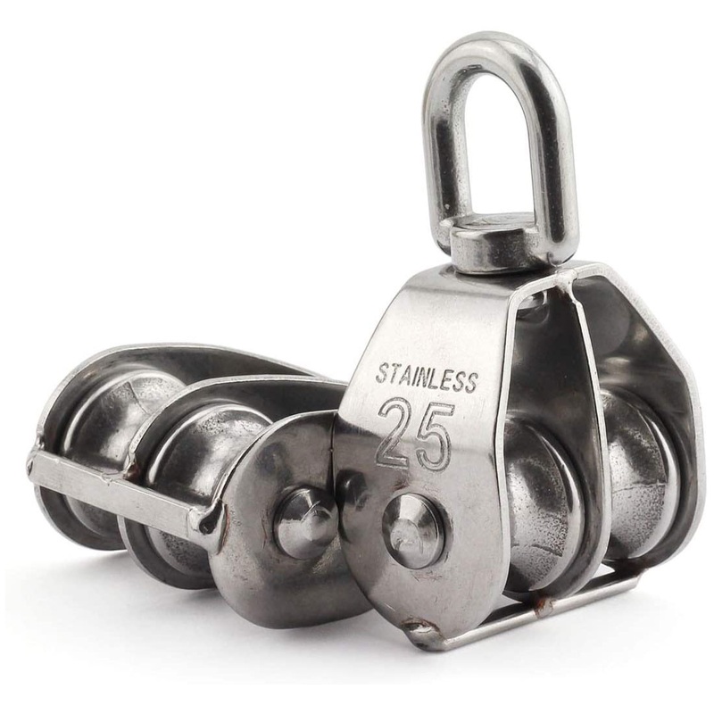 Stainless Steel Blocks with Double Wheel and Swivel