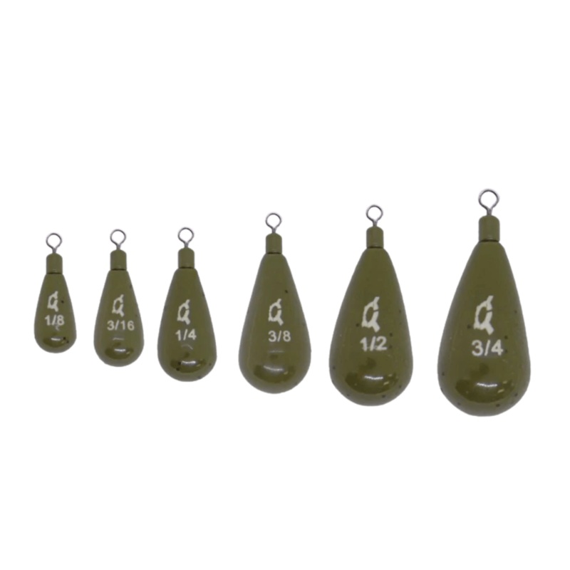 X Zone Tungsten Tie-On Tear Drop Shot Weight