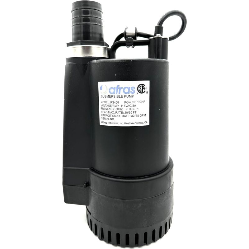 Afras 777017.  Water Pump 1/2HP 3500GPH. 21ft code