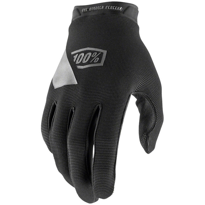 100% Ridecamp Gloves – Black Full Finger Medium