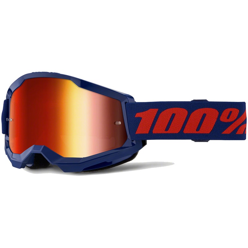100% Strata 2 Goggles – Navy/Mirror Red