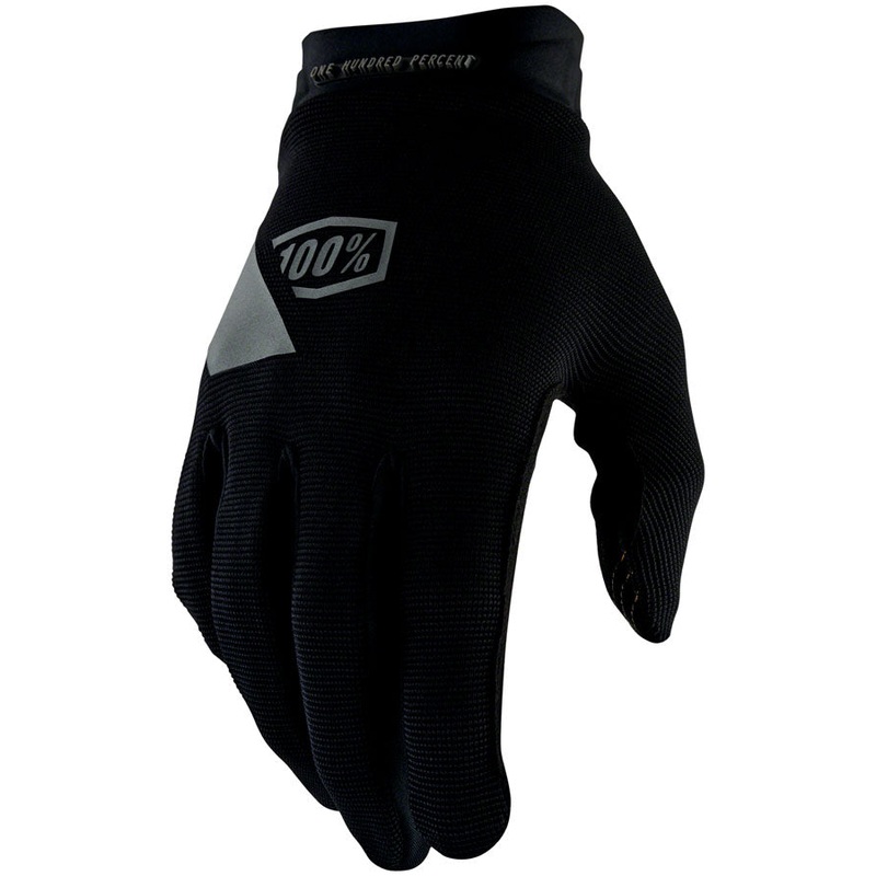 100% Ridecamp Gel Gloves – Black Full Finger Medium